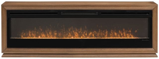 Michael Amini® Portrait Sienna Brown Fireplace with Electric Insert-1