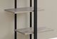 Monarch Specialties Inc. 60"H Dark Taupe with Black Metal Bookcase-1