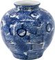 A & B Home Blue/White Vase-0