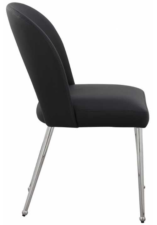 Meridian Furniture Logan Black/Chrome Velvet Dining Side Chair-3