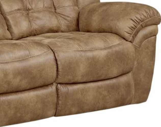 Stateside Seating Frontier Almond Manual Reclining Sofa-2