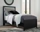 Signature Design by Ashley® Maeling Black Youth Twin Upholstered Panel Bed-1