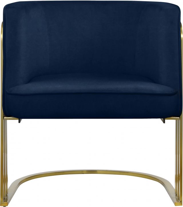Meridian Furniture Rays Navy Velvet Accent Chair-3