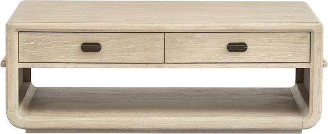 Magnussen Home® Sunset Cove Sanibel Brown Rectangular Cocktail Table with Casters-2