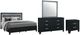 Global Furniture USA Reid 4-Piece Black King Panel Bedroom Set-0