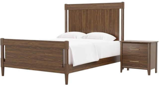 Vaughan-Bassett NordHaven Nordic Walnut King Poster Bed-2