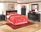 Signature Design by Ashley® Huey Vineyard 2-Piece Black Full Sleigh Headboard Set-5