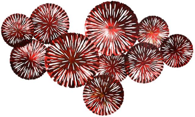 Classy Art Red Circles Wall Decor-0