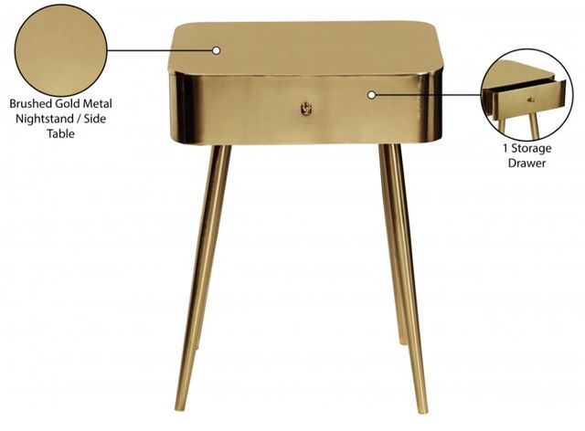 Meridian Furniture Rylan Gold Nightstand-3
