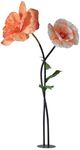 A & B Home Red Silk Poppy Sculpture-0
