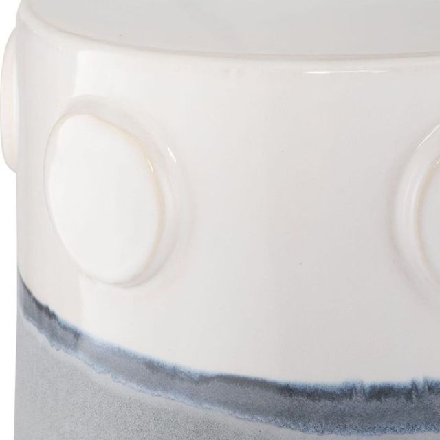 Uttermost® Mulvane Blue Gray/Off-White Ceramic Outdoor Garden Stool-4