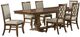 Elements International Phillipe 7-Piece Cherry/Gray Dining Table Set-0