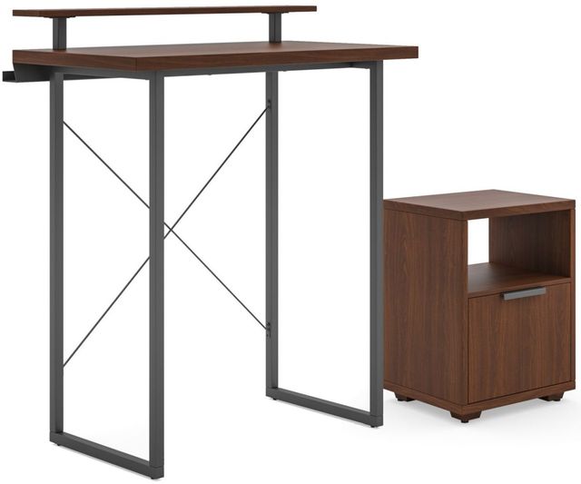homestyles® Merge Brown Standing Desk and File Cabinet-0