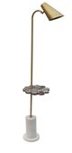 A & B Home Black/Brass Agate Floor Lamp-0
