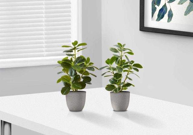 Monarch Specialties Inc. 2-piece 14" Artificial Plant with Pot-1