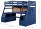 ACME Furniture Jason II Navy Blue Twin Loft Bed with Storage-4