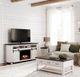 Jofran Inc. Madison County Vintage White Electric Fireplace Media Console-1