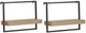 A & B Home 2-Piece Black/Brown Wall Shelf Set-0