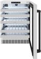 ZLINE Autograph Edition Touchstone 4.8 Cu. Ft. Satin Stainless Steel Wine Cooler with Glass Door and Matte Black Handle-1