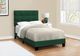 Monarch Specialties Inc. Green Twin Upholstered Panel Youth Bed-3