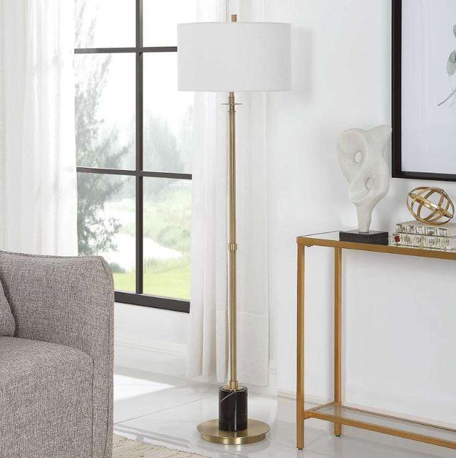 Uttermost® Guard Brass Floor Lamp-1