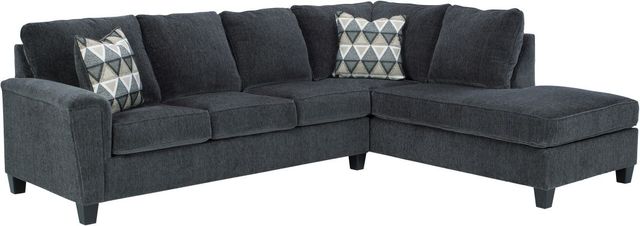 Signature Design by Ashley® Abinger 2-Piece Smoke Right-Arm Facing Sofa Sectional and Chaise