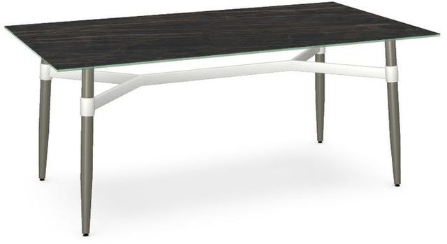 Amisco Customizable Link 72" Black Italian Porcelain Rectangular Table-0
