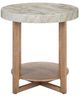 Liberty Furniture Danby Alabaster End Table with Nutmeg Base-2