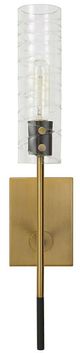 Uttermost® Telesto Black/Brass Sconce-4