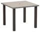 Homecrest™ Outdoor Living Customizable Shadow Rock Aluminum/Stone 42" Square Outdoor Balcony Table with Post Base and Umbrella Hole-0