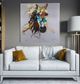 YHD Horse of an Abstract Color Wall Art-1
