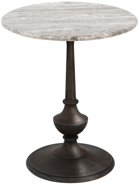Crestview Collection Versant Gray End Table with Black Base-0