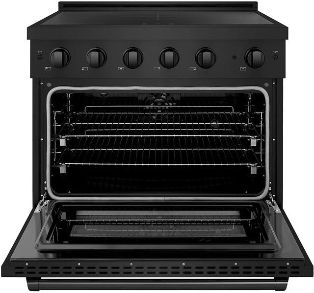 ZLINE Paramount 36" Black Stainless Steel Pro Style Induction Range-1