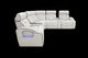 Starwarz 7 Piece White Media Leather Sectional-2