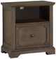 Homelegance® Toulon Distressed Dark Oak Lateral File with Iron Casters-0