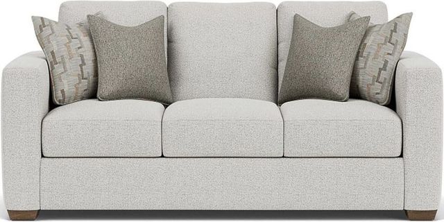 Flexsteel® Collins Silver Glacier Three-Cushion Sofa-1