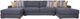 Decor-Rest® Furniture LTD 2702 3-Piece Gray Sectional Sofa-0