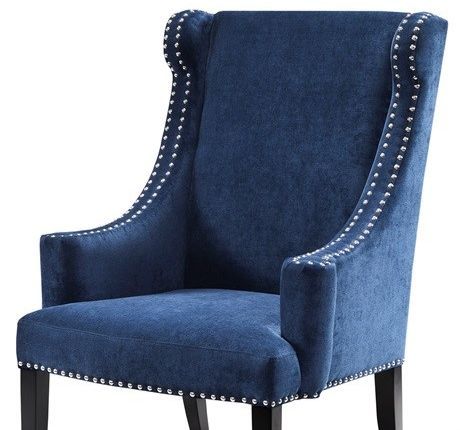 Olliix by Madison Park Blue Marcel High Back Wing Chair-3