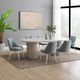 ACME Furniture Laela 2-Piece Light Blue/White Dining Side Chair Set-1