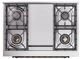 Ilve® Nostalgie II Noblesse 36'' Custom RAL Color Pro Style Dual Fuel Range with Burnished Trim-2