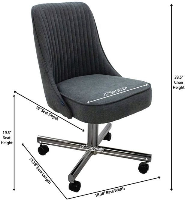 Chromcraft™ Customizable Bucket Caster Chair-2