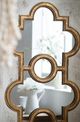 A & B Home Henley Distressed White/Gold Mirror-1