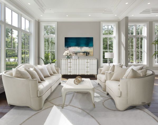 Michael Amini® London Place Light Champagne Sofa-1
