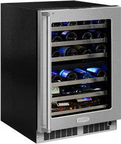 Marvel Professional 4.9 Cu. Ft. Stainless Steel Frame Dual Zone Wine Refrigerator (Floor Display)