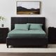 Malouf® Linen-Weave Cotton Sage Queen Pillow Case-4