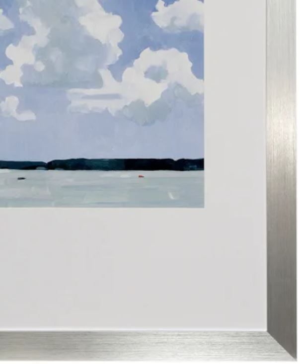 Stylecraft Light Blue/Light Gray/White Framed Print-1