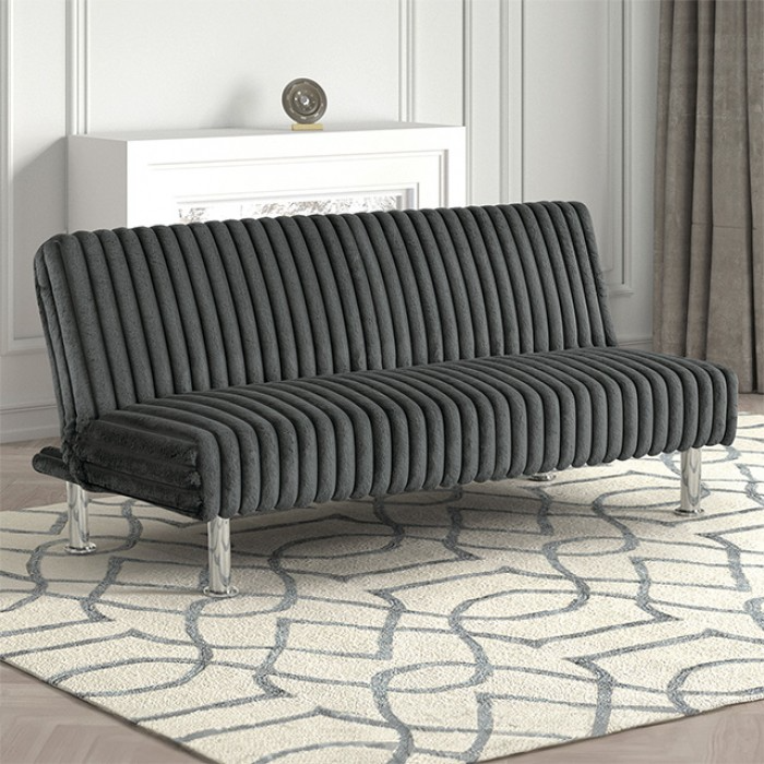 Furniture of America Hinwil Dark Gray Futon Sofa Bed The Furniture Connection Rolla ND