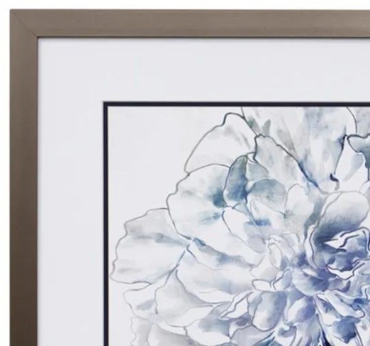 Stylecraft Azure Peony Blue/Gray/White Wall Art-1