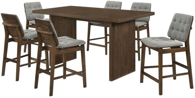 Coaster® Decker 7-Piece Gray/Walnut Rectangular Counter Dining Set-0