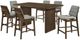 Coaster® Decker 7-Piece Gray/Walnut Rectangular Counter Dining Set-0